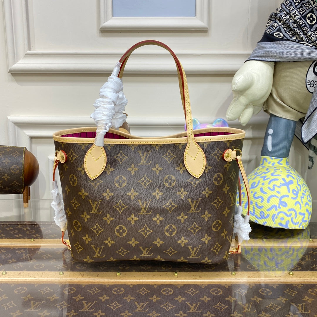 Louis Vuitton Neverfull PM Bag M41245 Monogram Canvas Plum