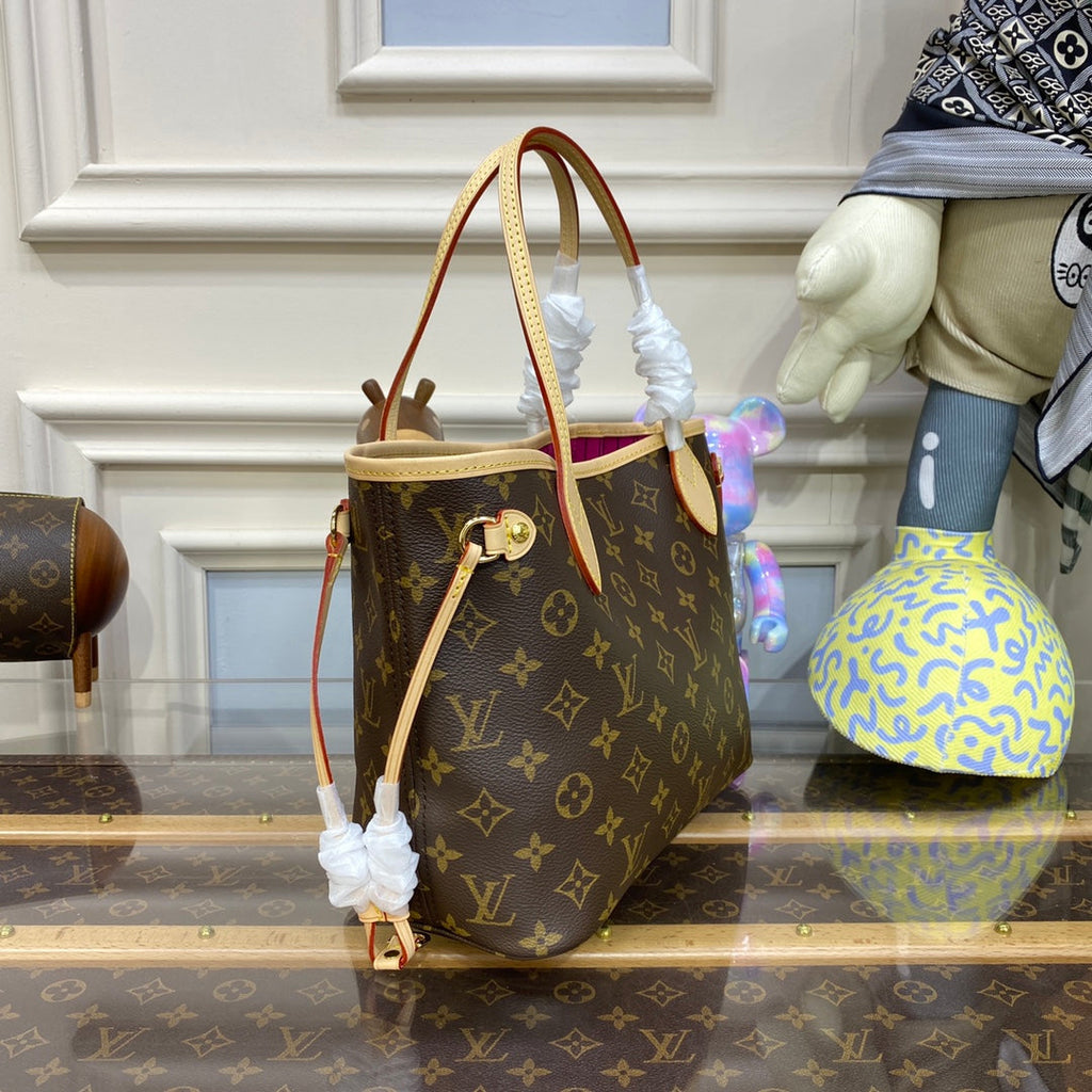 Louis Vuitton Neverfull PM Bag M41245 Monogram Canvas Plum