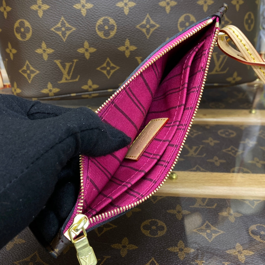 Louis Vuitton Neverfull PM Bag M41245 Monogram Canvas Plum