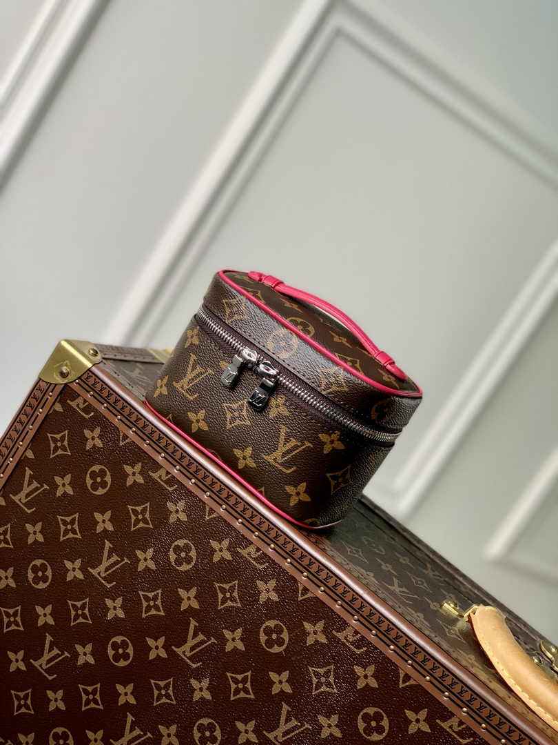 Louis Vuitton Nice Nano Toiletry Pouch M44936 Monogram Canvas Plum - Default Title - View 1