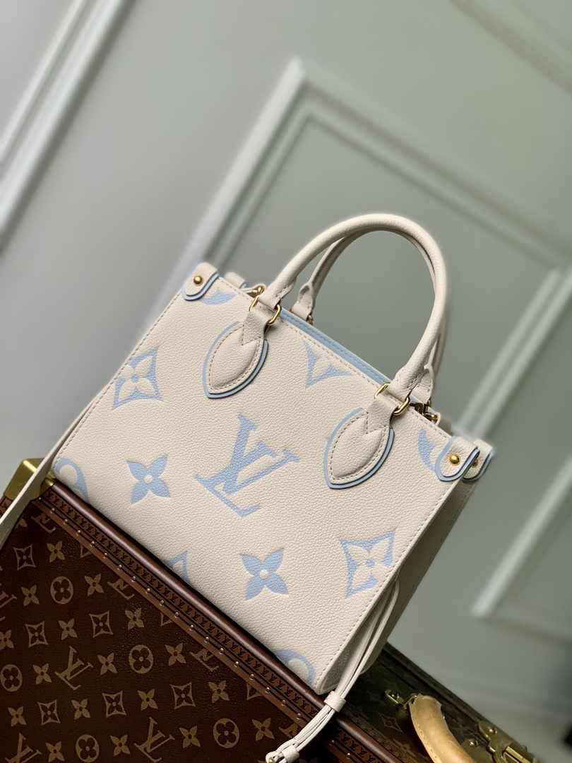 Louis Vuitton OnTheGo PM Bag M46833 Candy Blue Leather - Default Title - View 1