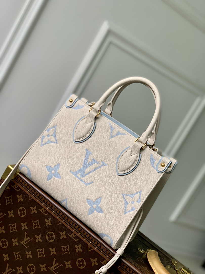 Louis Vuitton OnTheGo PM Bag M46833 Candy Blue Leather - Default Title - View 1