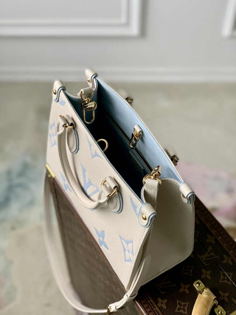 Louis Vuitton OnTheGo PM Bag M46833 Candy Blue Leather - Default Title - View 4