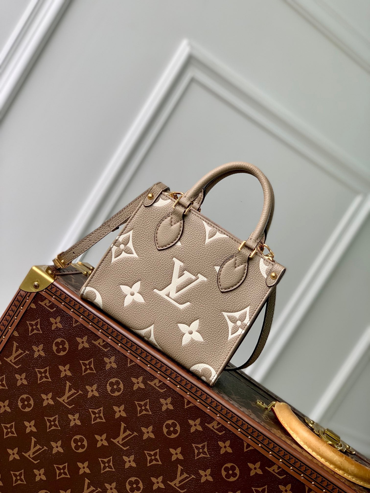 Louis Vuitton OnTheGo BB Bag M47054 Gray Leather - Default Title - View 1