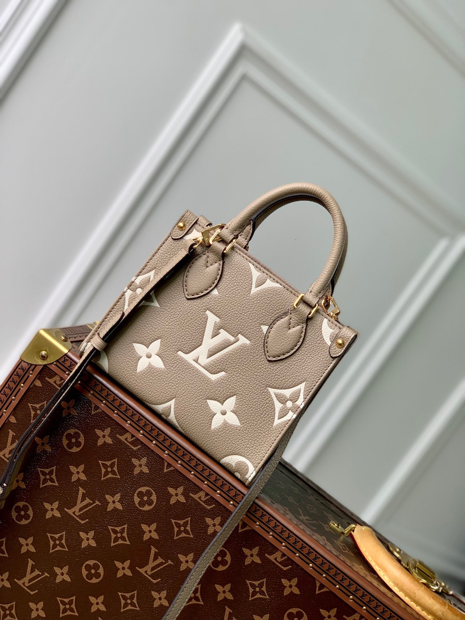 Louis Vuitton OnTheGo BB Bag M47054 Gray Leather - Default Title - View 2