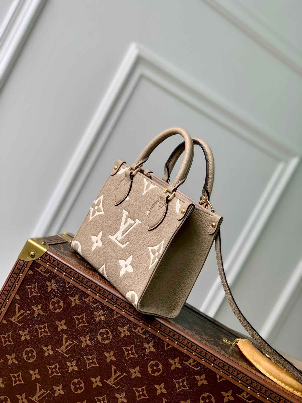 Louis Vuitton OnTheGo BB Bag M47054 Gray Leather - Default Title - View 3