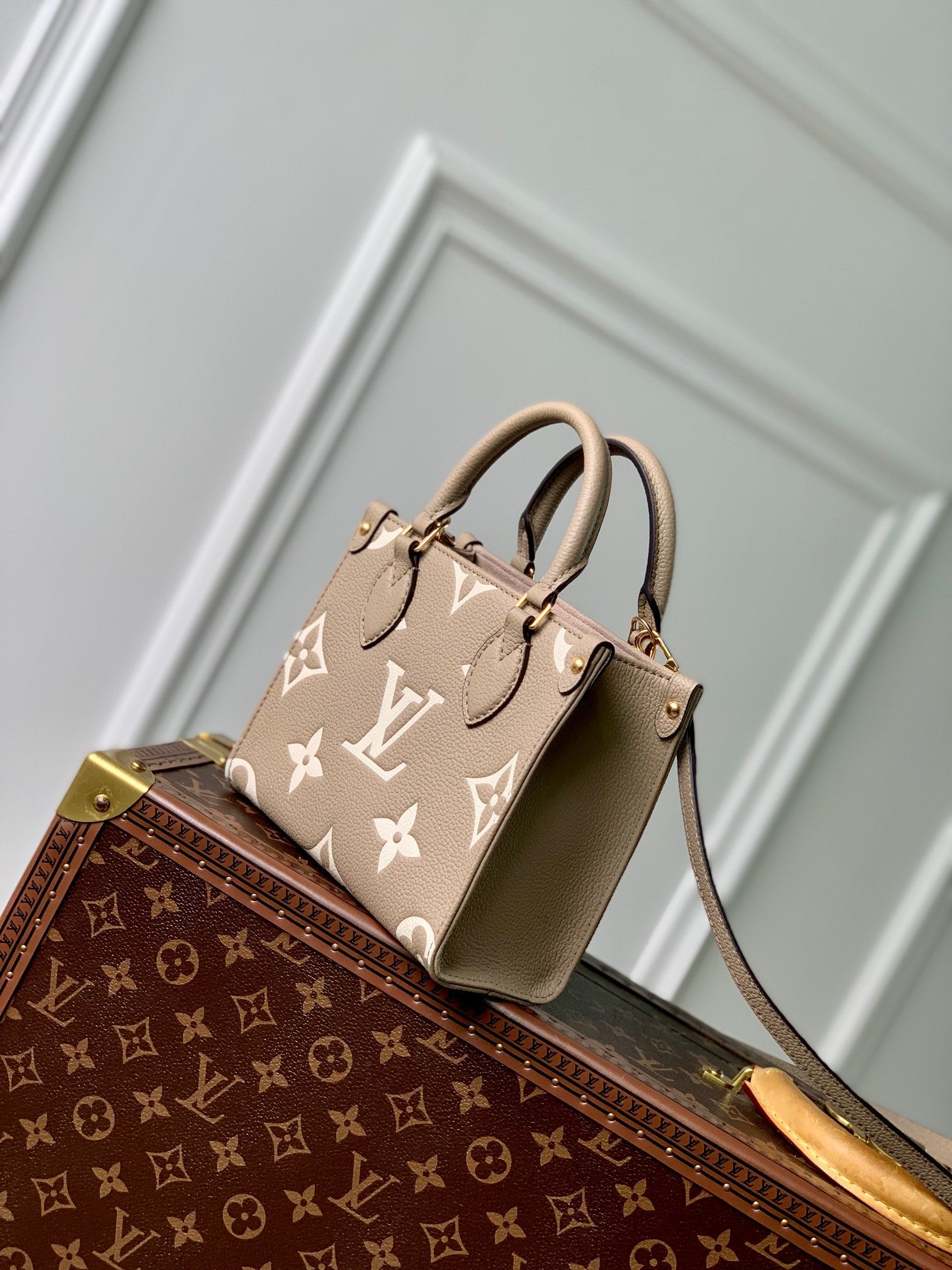 Louis Vuitton OnTheGo BB Bag M47054 Gray Leather - Default Title - View 3