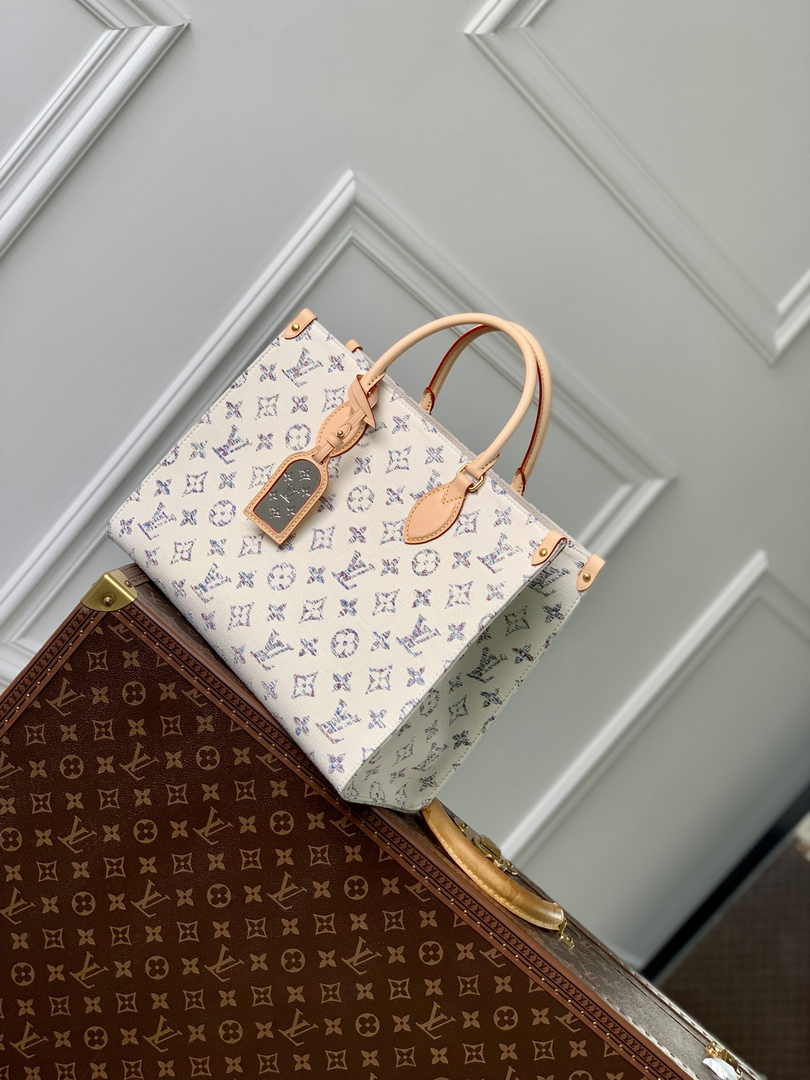 Louis Vuitton OnTheGo MM Bag M24708 Multicolor Beige - Default Title - View 1
