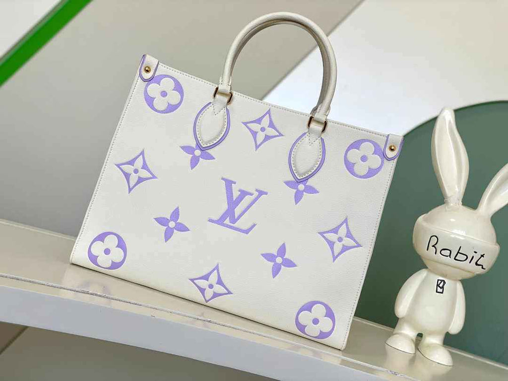 Louis Vuitton OnTheGo MM Bag M23937 Bubble Tea Purple Leather - Default Title - View 2