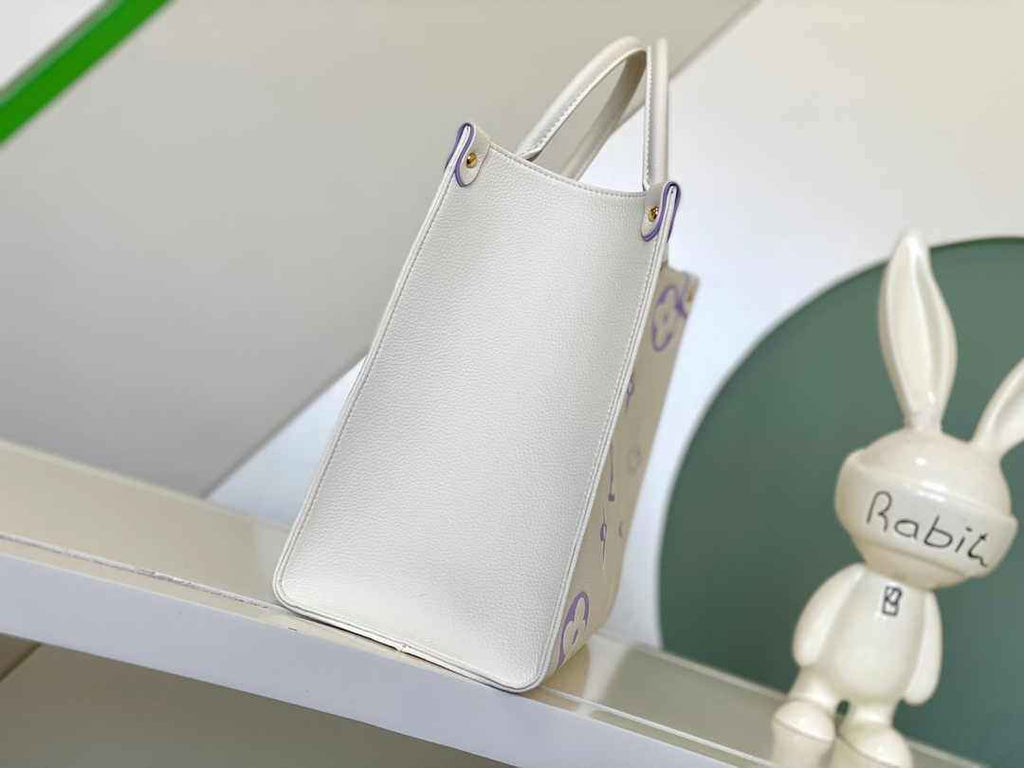 Louis Vuitton OnTheGo MM Bag M23937 Bubble Tea Purple Leather - Default Title - View 5