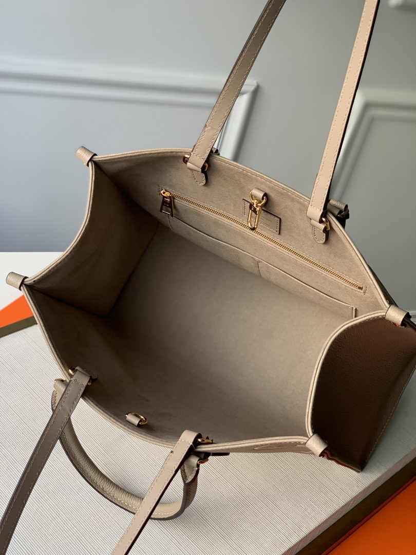 Louis Vuitton OnTheGo MM Bag M45494 Gray Leather - Default Title - View 4