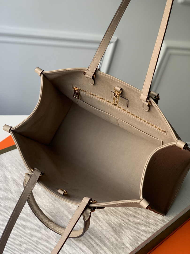 Louis Vuitton OnTheGo MM Bag M45494 Gray Leather - Default Title - View 4