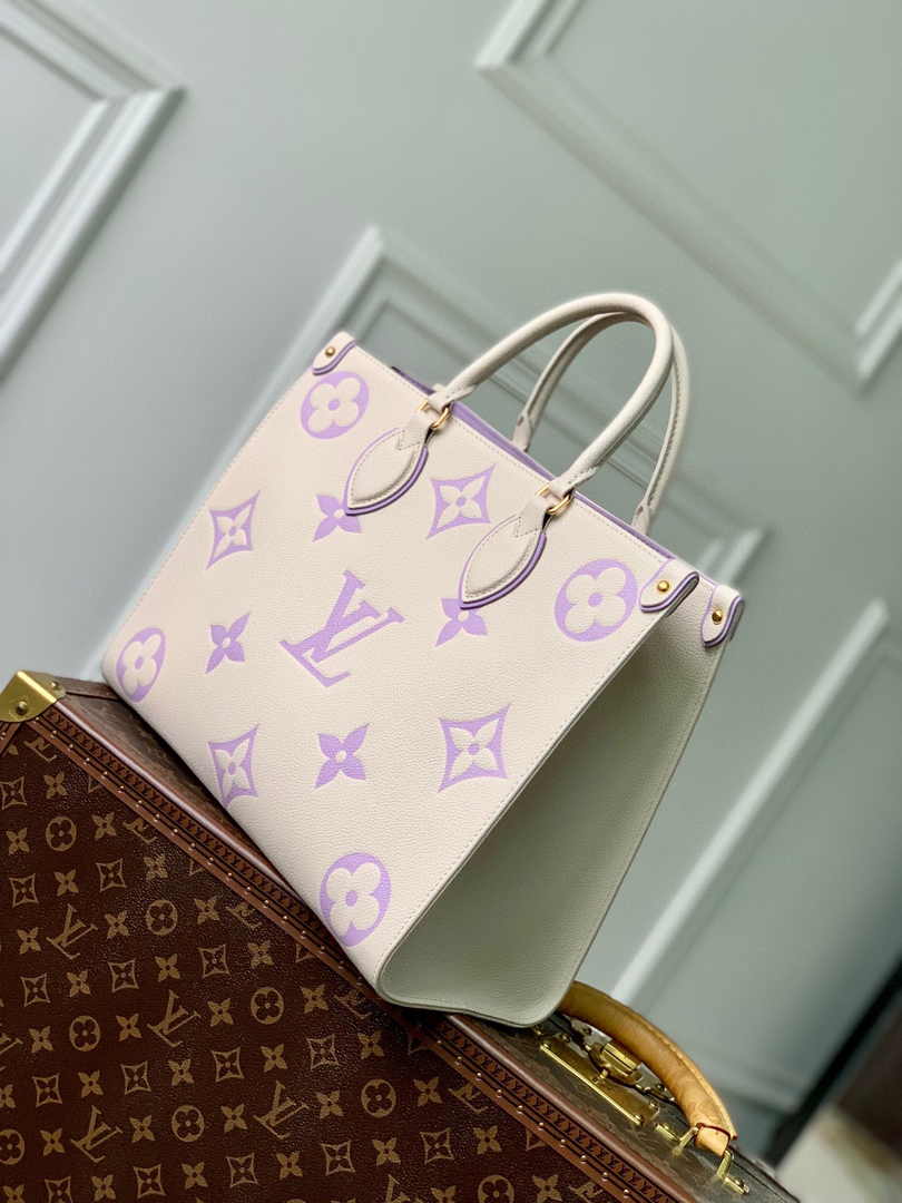 Louis Vuitton OnTheGo MM Bag M45494 Purple Leather - Default Title - View 2
