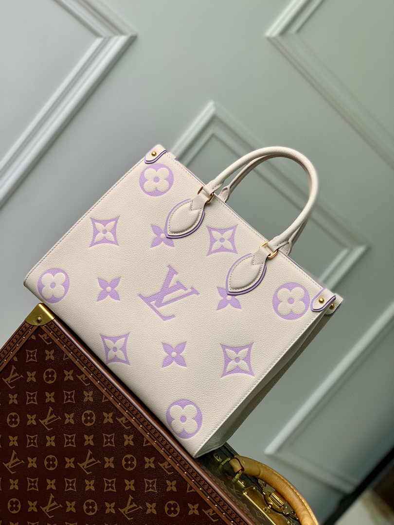 Louis Vuitton OnTheGo MM Bag M45494 Purple Leather - Default Title - View 3