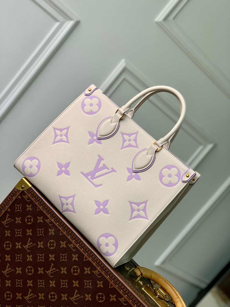 Louis Vuitton OnTheGo MM Bag M45494 Purple Leather - Default Title - View 3