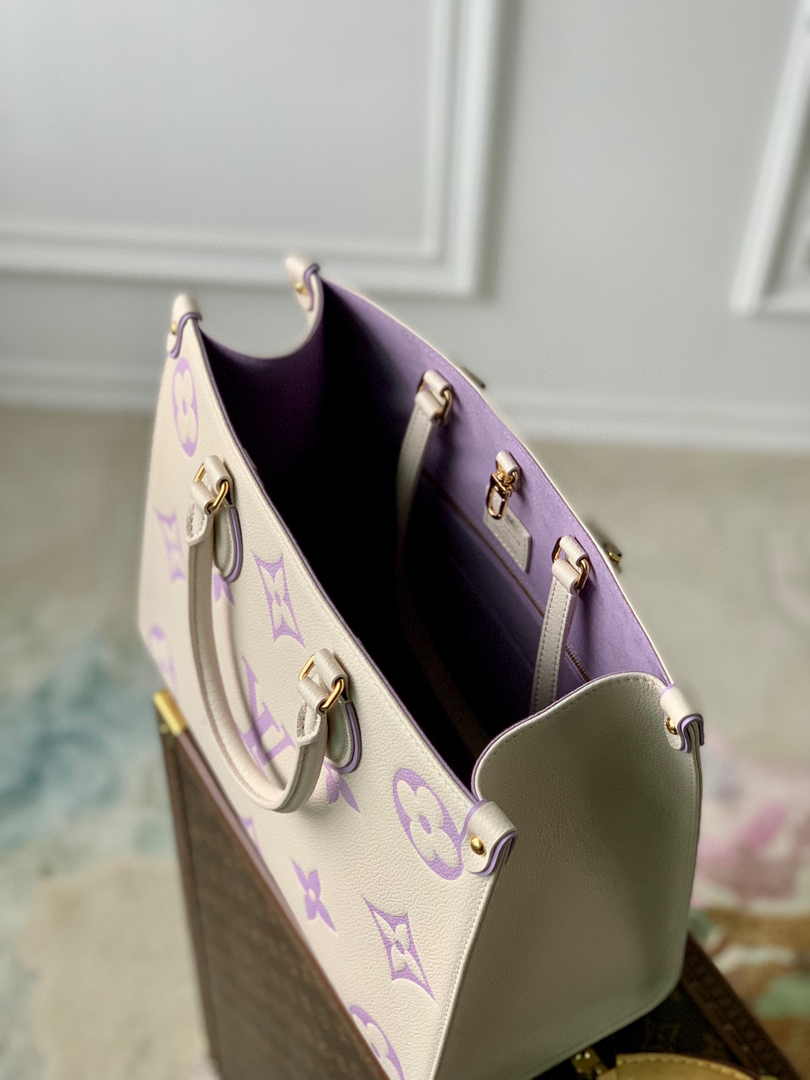 Louis Vuitton OnTheGo MM Bag M45494 Purple Leather - Default Title - View 9