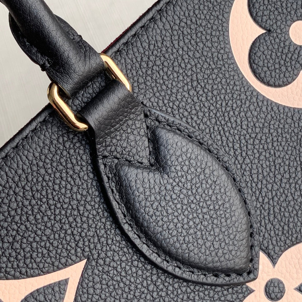 Louis Vuitton OnTheGo MM Bag M45495 Leather Black Beige - Default Title - View 5