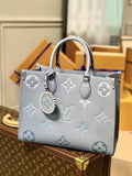 Louis Vuitton OnTheGo MM Bag M45717 Blue Leather - Default Title - View 1