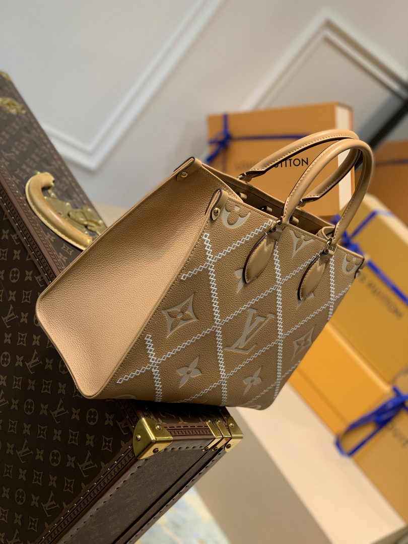 Louis Vuitton OnTheGo MM Bag M46015 Brown Leather - Default Title - View 2