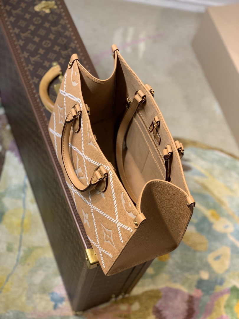 Louis Vuitton OnTheGo MM Bag M46015 Brown Leather - Default Title - View 8