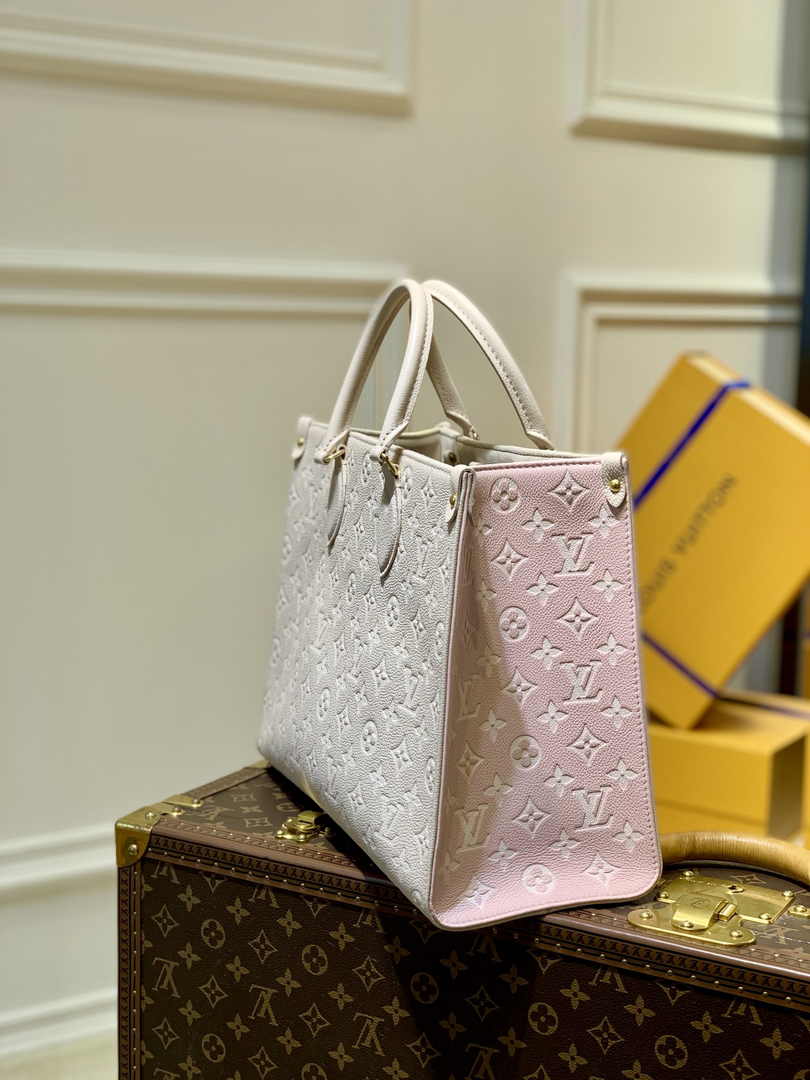 Louis Vuitton OnTheGo MM Bag M46128 Pink Leather - Default Title - View 3