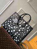 Louis Vuitton OnTheGo MM Bag M46389 Black white Leather - Default Title - View 1
