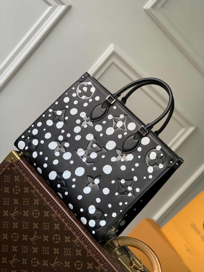 Louis Vuitton OnTheGo MM Bag M46389 Black white Leather - Default Title - View 2
