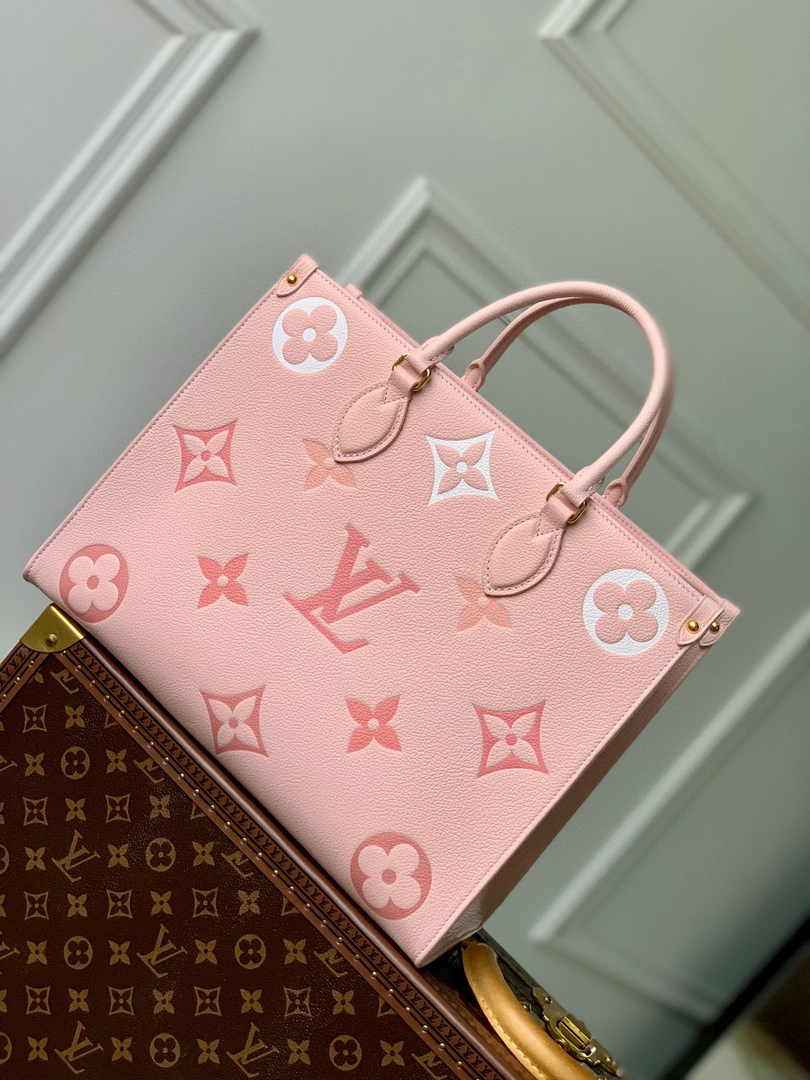 Louis Vuitton OnTheGo MM Bag M46542 Pink Leather - Default Title - View 1