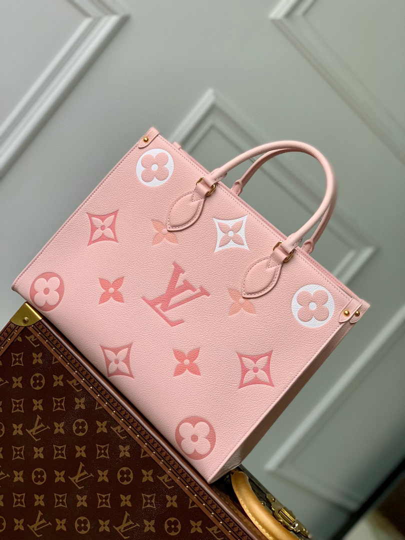 Louis Vuitton OnTheGo MM Bag M46542 Pink Leather - Default Title - View 1