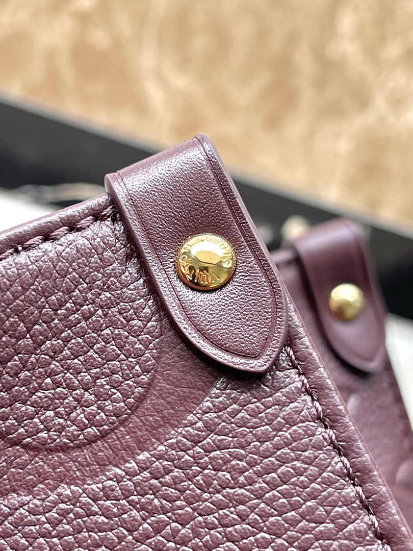 Louis Vuitton OnTheGo MM Bag M46601 Wine Red Leather - Default Title - View 7