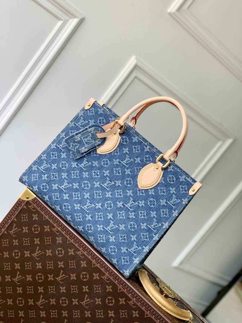 Louis Vuitton OnTheGo MM Bag M46871 Denim Blue - Default Title - View 1