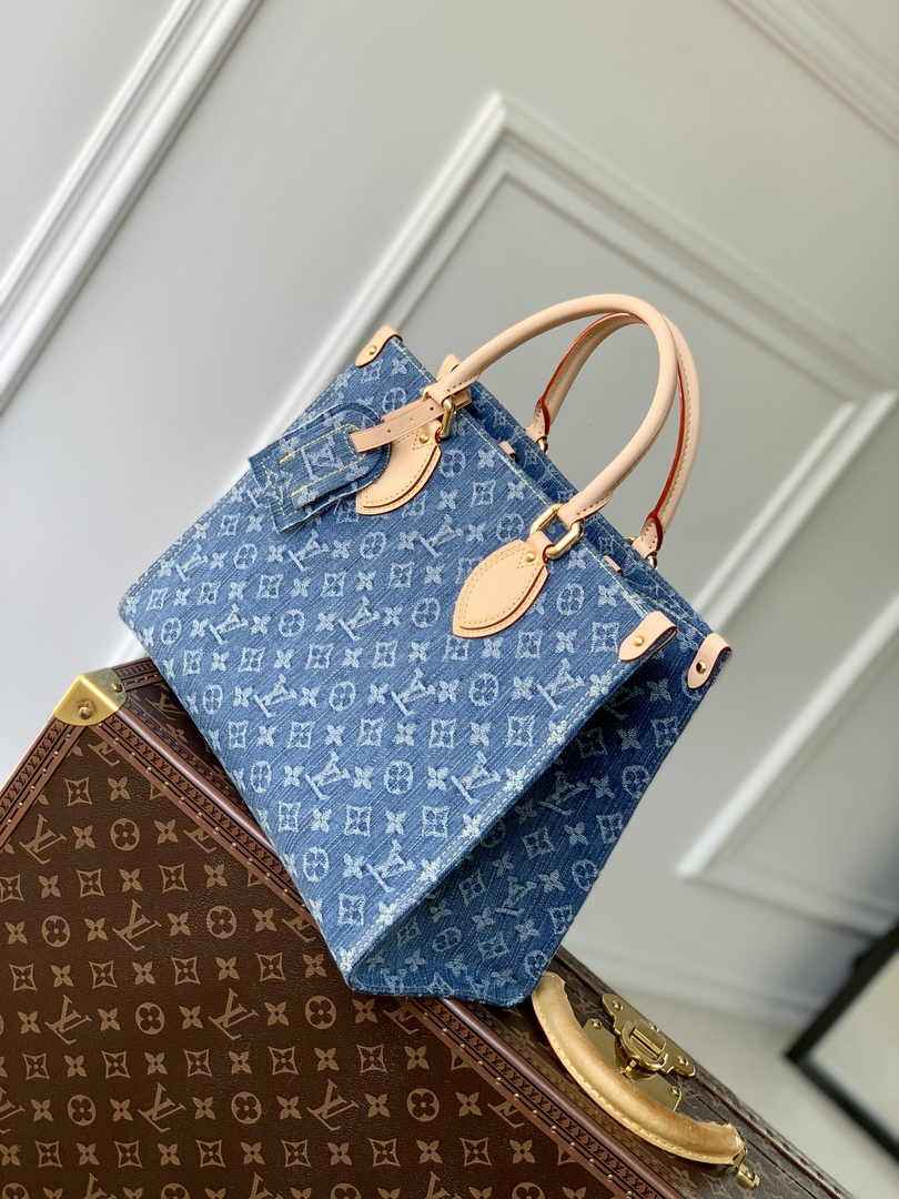 Louis Vuitton OnTheGo MM Bag M46871 Denim Blue - Default Title - View 2