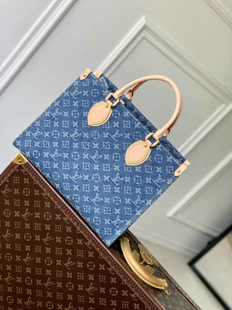 Louis Vuitton OnTheGo MM Bag M46871 Denim Blue - Default Title - View 3