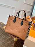 Louis Vuitton OnTheGo MM Bag M58521 Brown Leather - Default Title - View 1