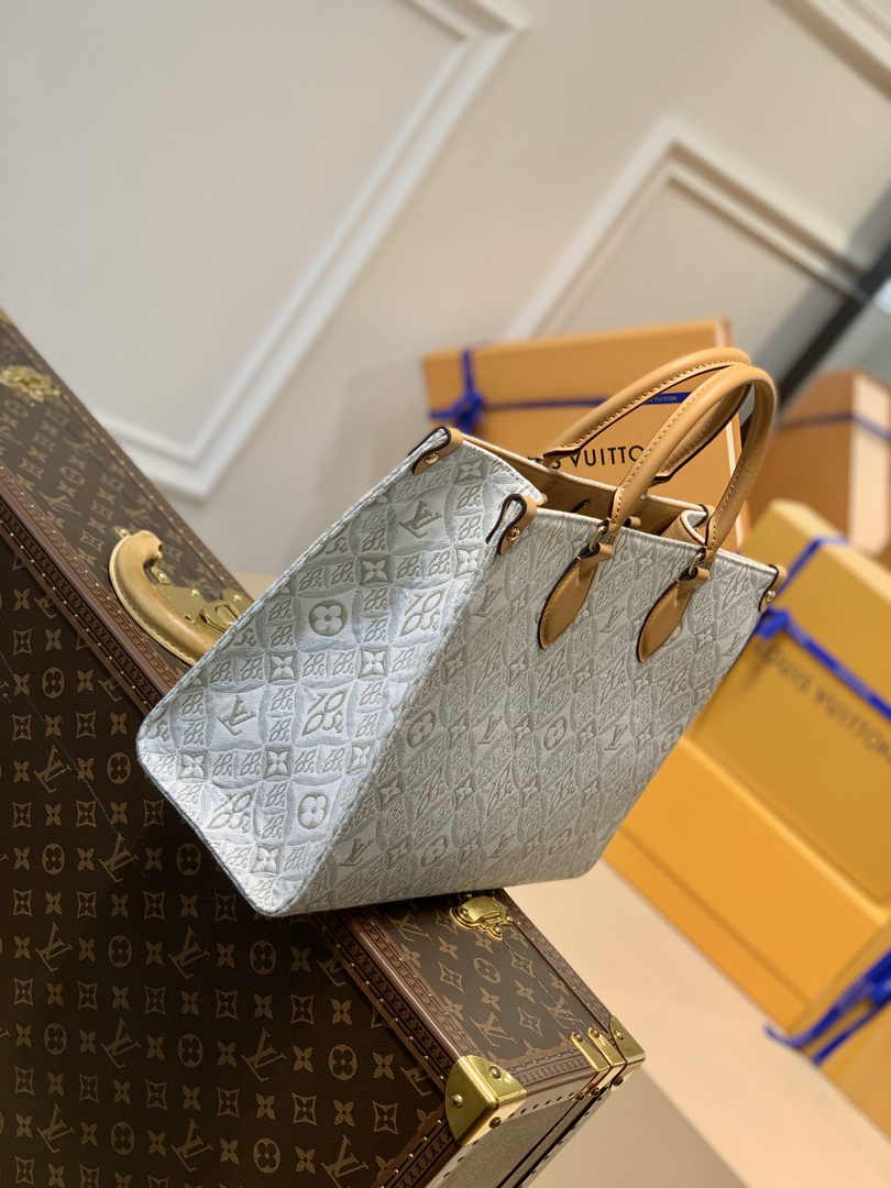 Louis Vuitton OnTheGo MM Bag M59614 Beige Leather - Default Title - View 2