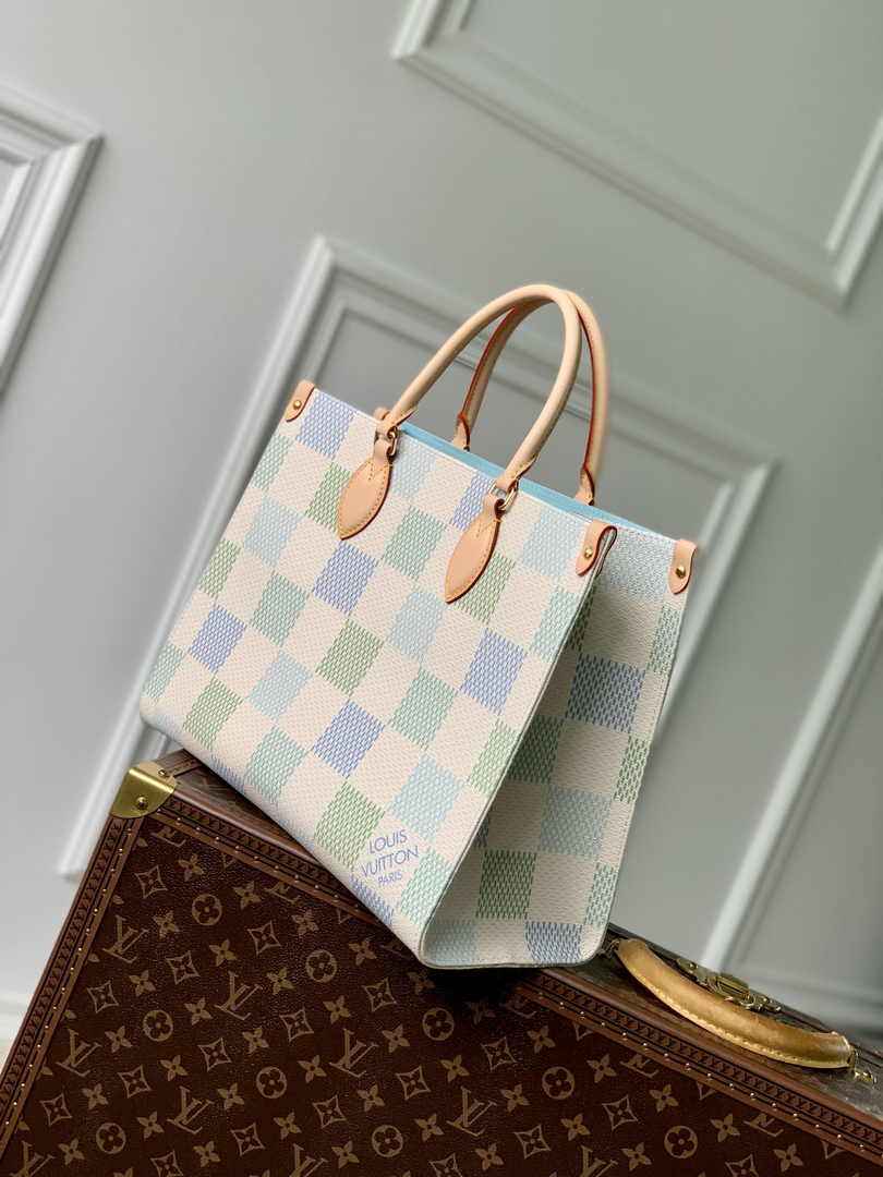 Louis Vuitton OnTheGo MM Bag N40518 Pistachio Damier canvas - Default Title - View 2