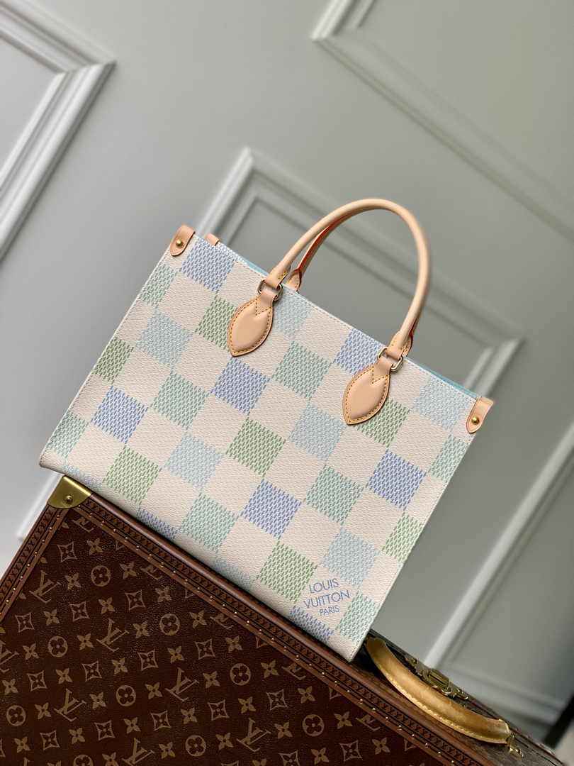 Louis Vuitton OnTheGo MM Bag N40518 Pistachio Damier canvas - Default Title - View 3