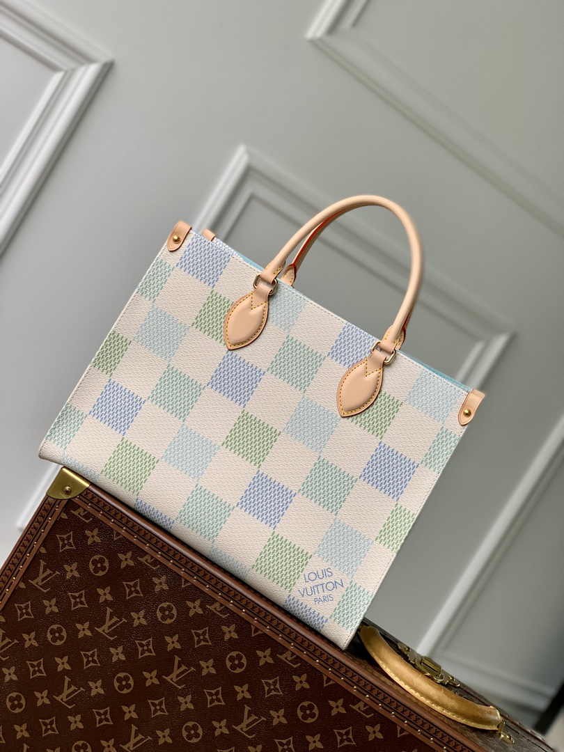 Louis Vuitton OnTheGo MM Bag N40518 Pistachio Damier canvas - Default Title - View 3
