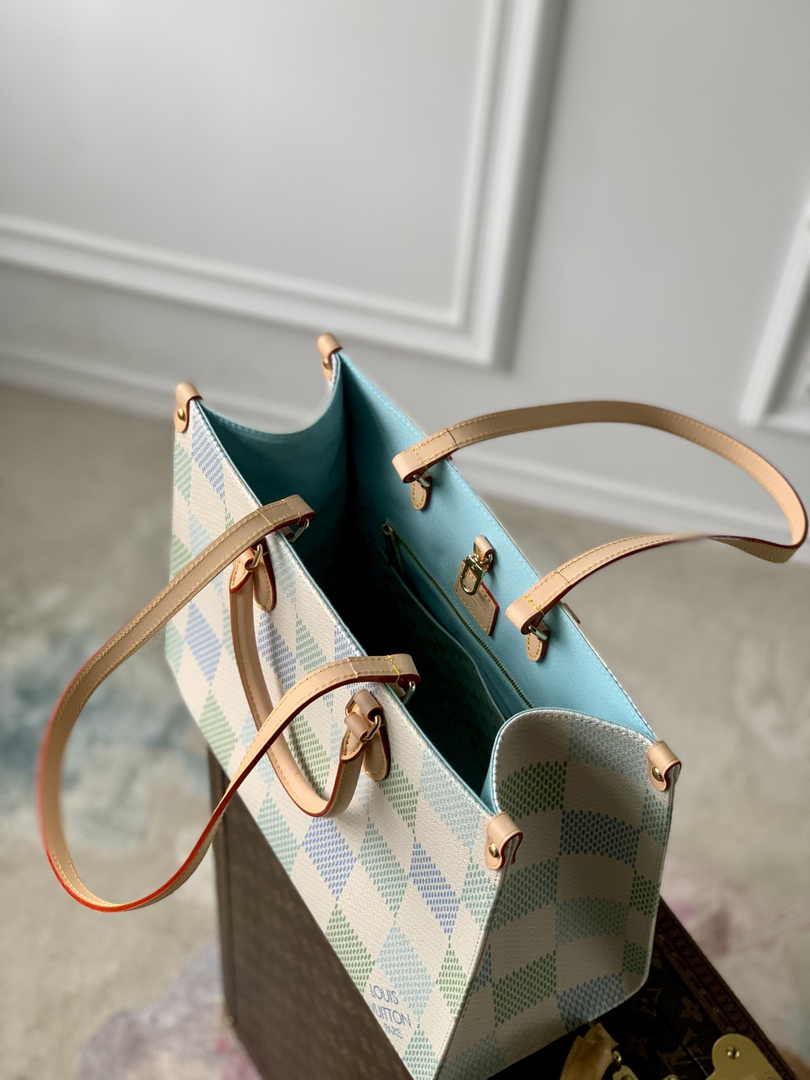 Louis Vuitton OnTheGo MM Bag N40518 Pistachio Damier canvas - Default Title - View 5