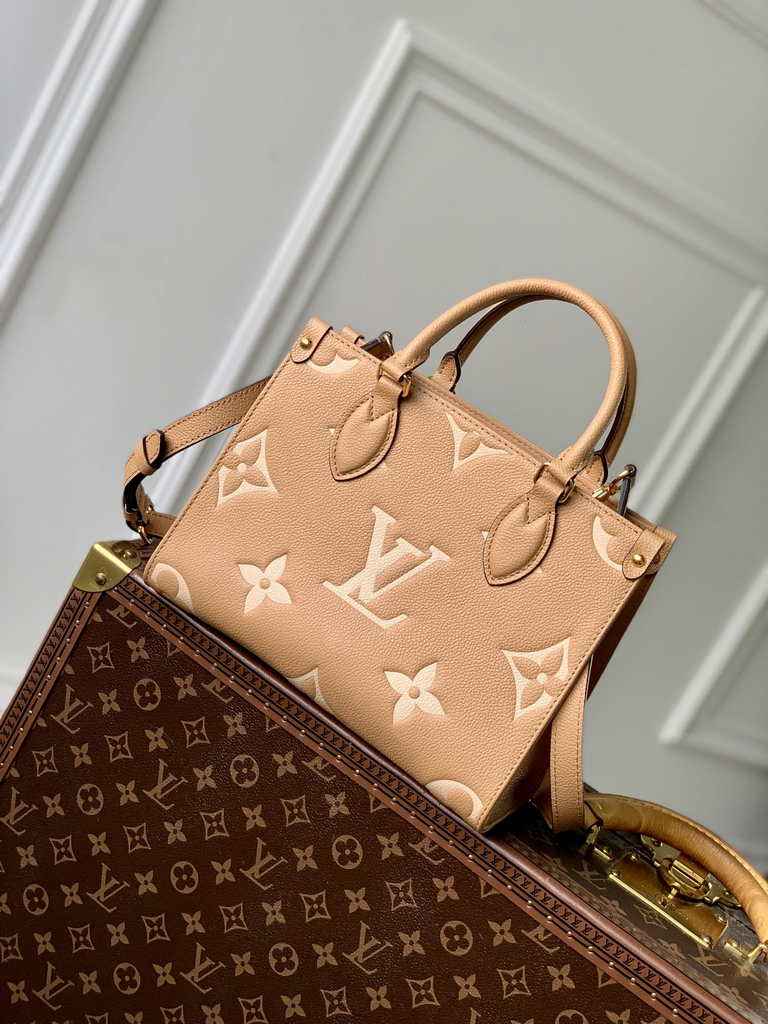 Louis Vuitton Onthego PM Bag M12513 Brown Leather - Default Title - View 1