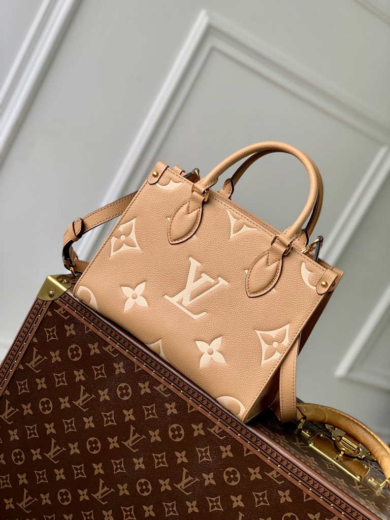 Louis Vuitton Onthego PM Bag M12513 Brown Leather - Default Title - View 1
