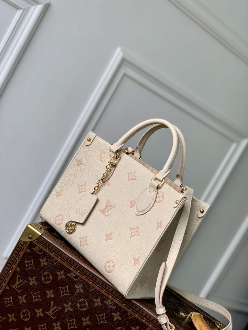 Louis Vuitton OnTheGo PM Bag M14403 Beige Leather - Default Title - View 2