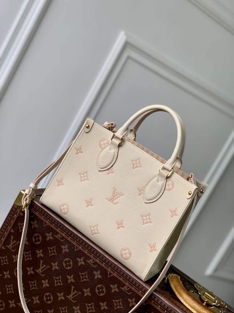 Louis Vuitton OnTheGo PM Bag M14403 Beige Leather - Default Title - View 3
