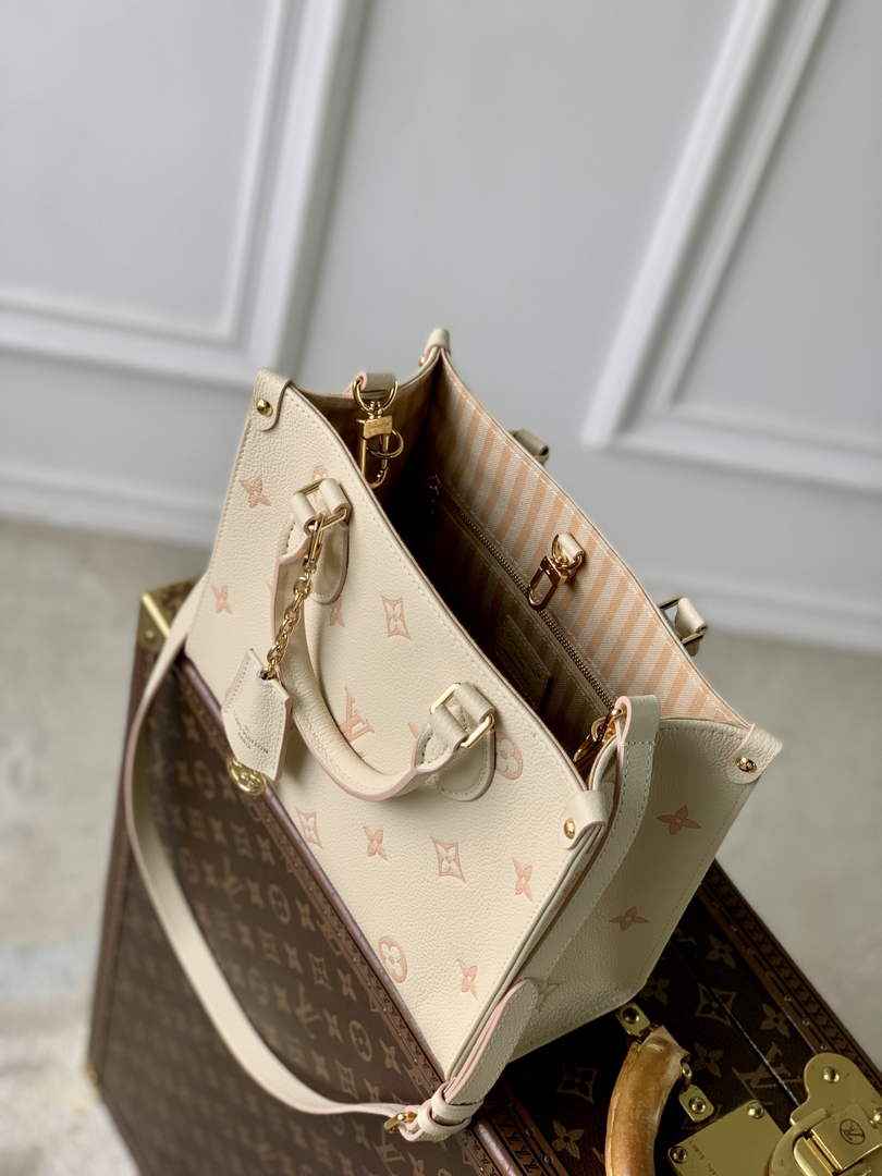 Louis Vuitton OnTheGo PM Bag M14403 Beige Leather - Default Title - View 5