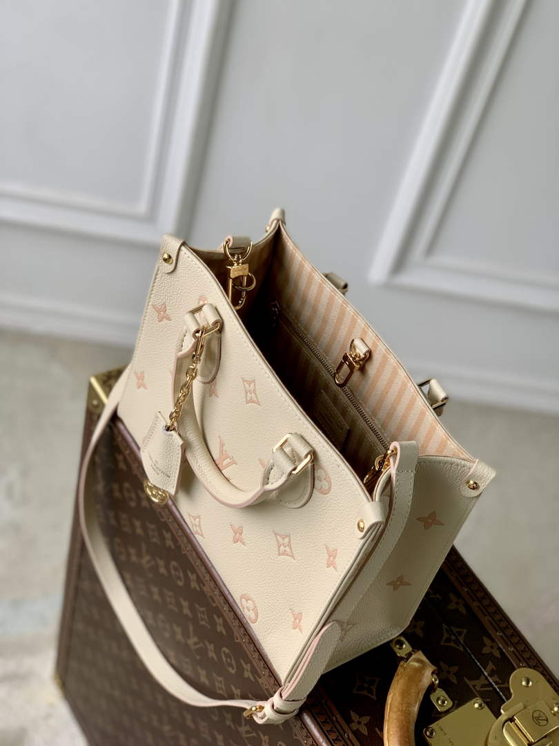 Louis Vuitton OnTheGo PM Bag M14403 Beige Leather - Default Title - View 5