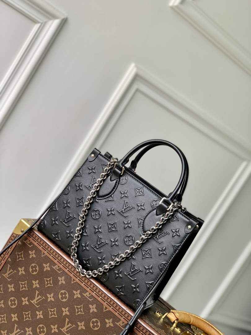Louis Vuitton OnTheGo PM Bag M14576 Black Leather - Default Title - View 1