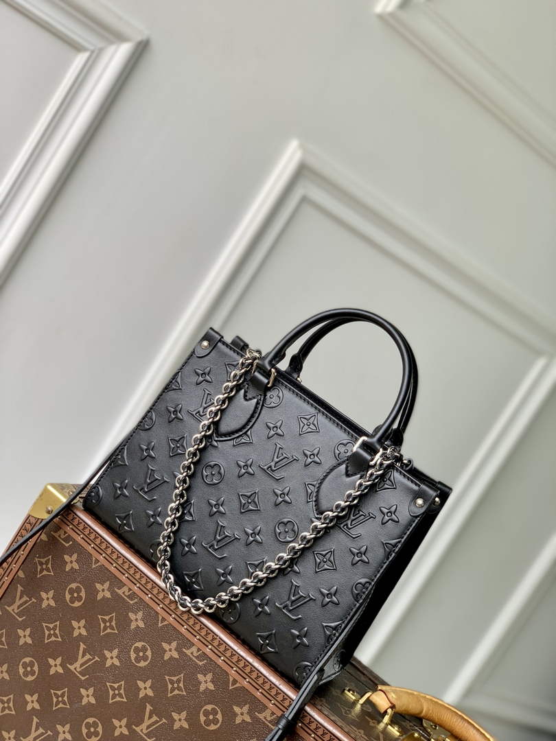 Louis Vuitton OnTheGo PM Bag M14576 Black Leather - Default Title - View 1