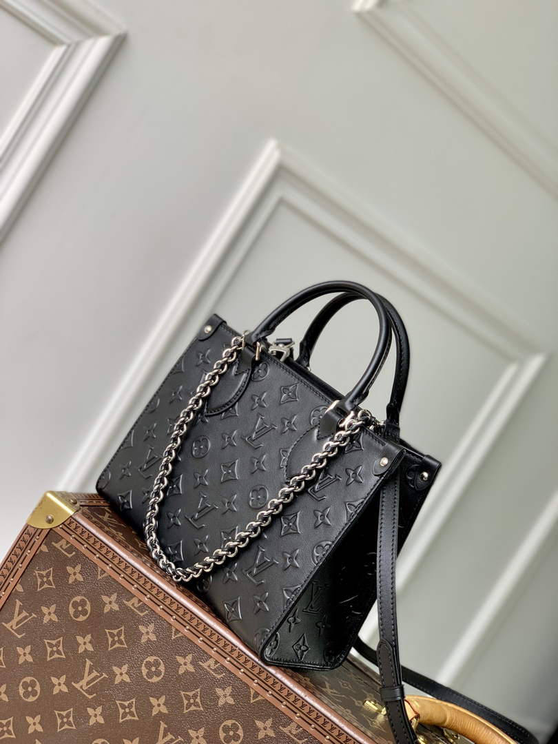 Louis Vuitton OnTheGo PM Bag M14576 Black Leather - Default Title - View 2
