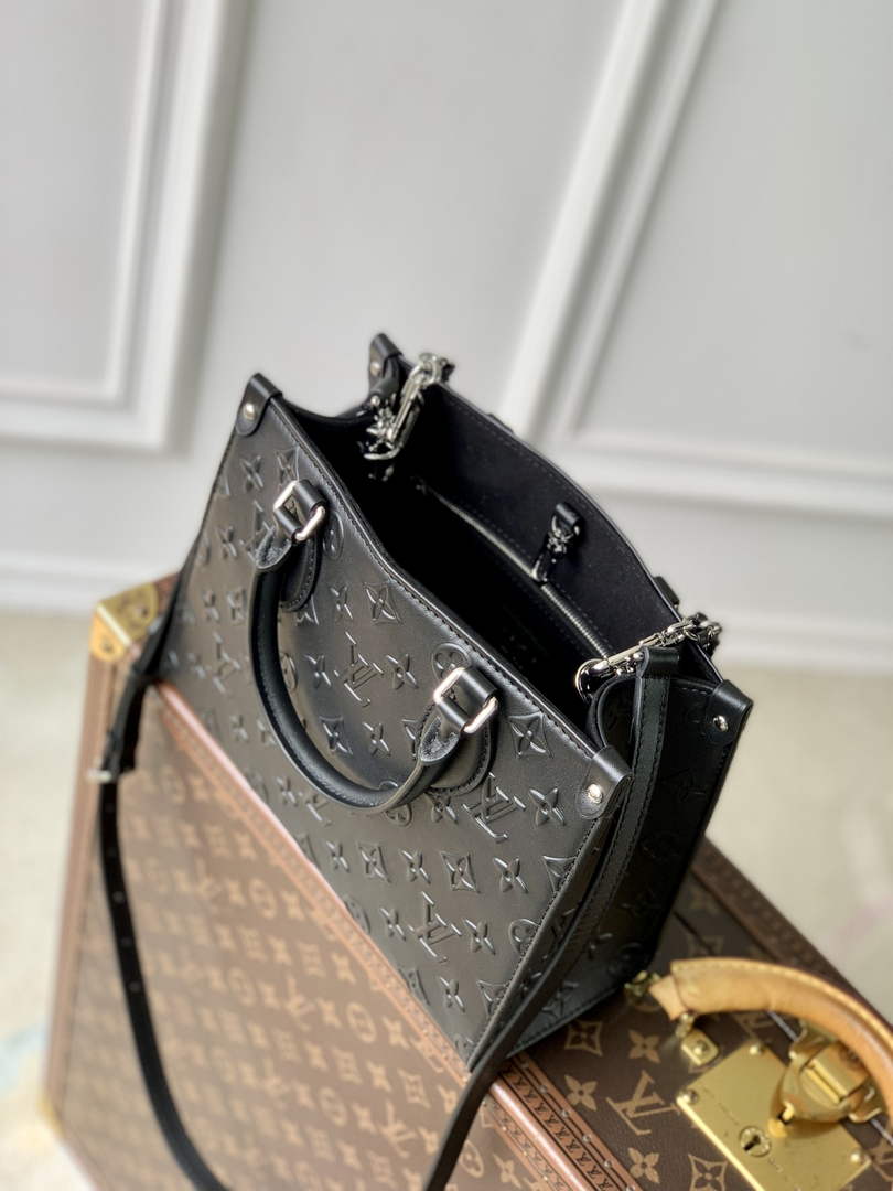 Louis Vuitton OnTheGo PM Bag M14576 Black Leather - Default Title - View 6