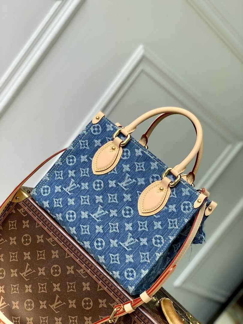 Louis Vuitton Onthego PM Bag M14633 Denim Blue - Default Title - View 3